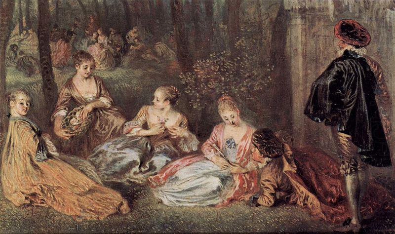 Jean-Antoine Watteau Die Champs elysses, Detail oil painting picture